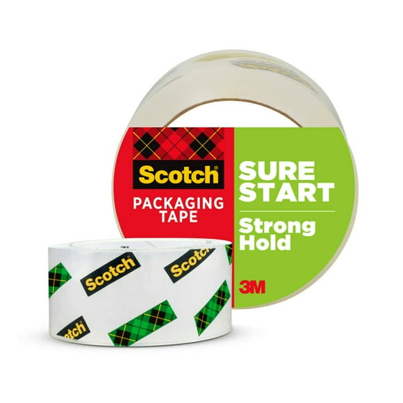 Cinta de embalaje Scotch Sure Start, transparente, 48 mm x 50 m