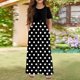 thumbnail image 2 of Girls Summer Dress Tween Dresses Short Sleeve Polka Dot Maxi Dress with Pockets Casual Summer Party Dresses for Kids Ages 3-10 ,Sie:150, 2 of 6