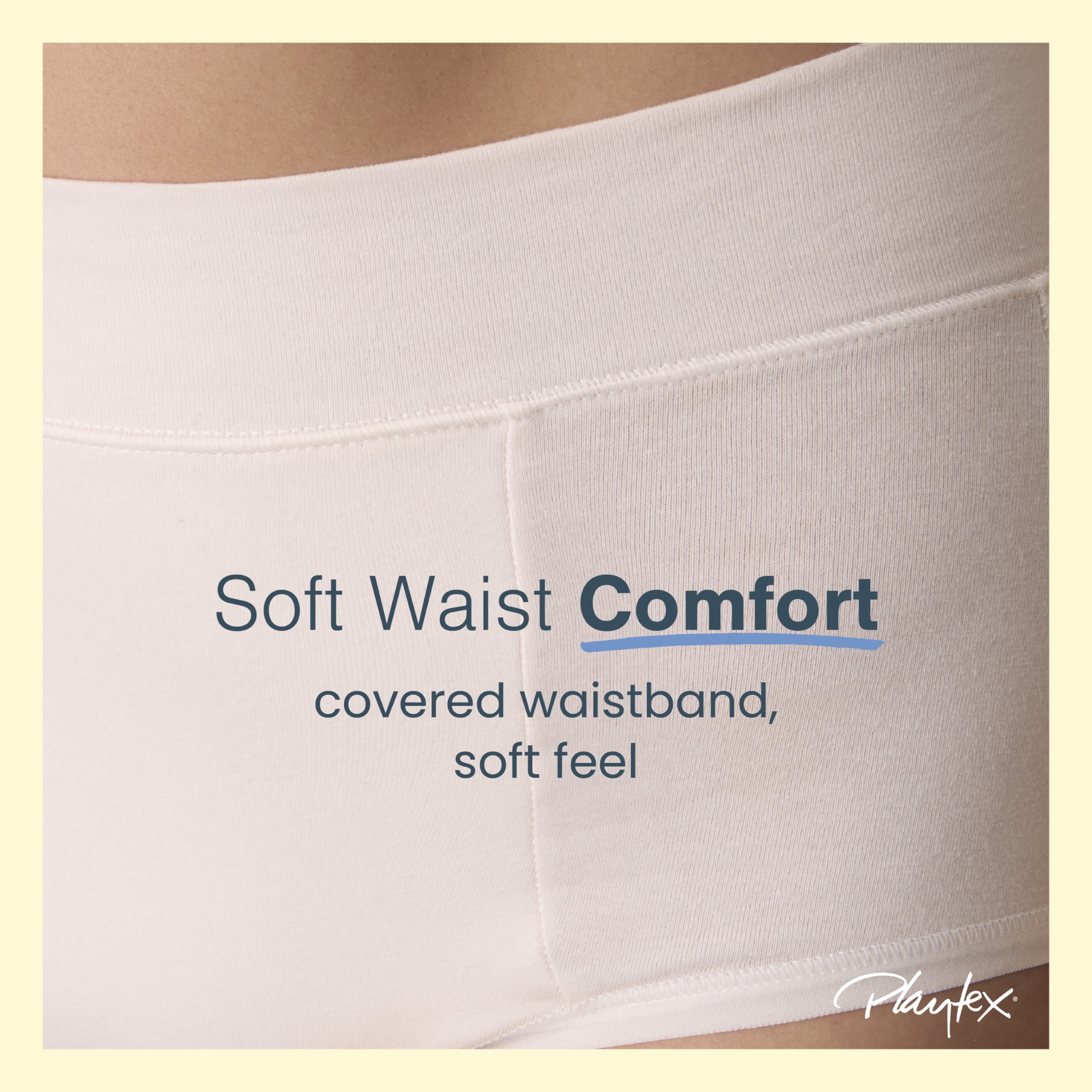 Playtex Women's Cotton Stretch Light Smoothing Underwear Brief, 3-Pack