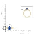 thumbnail image 4 of ANGARA Natural Pear 1.95 ct Tanzanite Ring with Triple Diamond Accents in 14K Yellow Gold for Women (Size-10x7mm) | December Birthstone, Anniversary, Jewelry Gift for Women | Natural Tanzanite Ring, 4 of 9