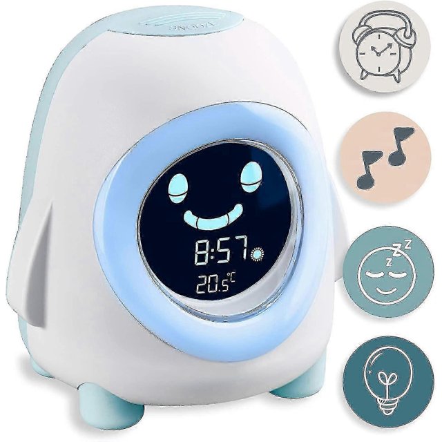 Pino Children's Alarm Clock With Night Light Music Lighting Wake-up Sleep Trainer