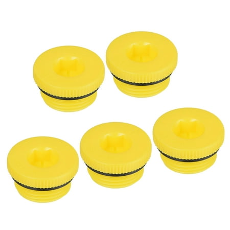 

Uxcell G3/4 Hold Plugs Plastic Male Threaded Hex Socket End Cap Yellow 5 Pack
