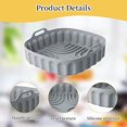 thumbnail image 4 of Set de 2 moules en silicone pour friteuse à air - Moules de cuisson carrés pliables - Accessoires réutilisables pour friteuse à air - Revêtements de cuisine - Moules rectangulaires lavables pour la cu, 4 of 5