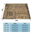 thumbnail image 4 of XMXT Throw Blanket, News Old Fashioned Prints Machine Washable Blankets for Sofa, 50 x 40 inches Brown, 4 of 9
