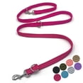 thumbnail image 1 of Dog Leash-Multifunctional Double Ended,for Obedience Training Or Distance Work Easy to Use,Lightweight,Soft&Durable Convertible Hands Free,Crossbody,Over Shoulder (Fuchsia, 2M*2.5CM), 1 of 5