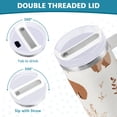 thumbnail image 3 of Yayeee 30oz Stainless Steel Tumbler with Straw and Handle Double-Wall Insulated Travel Water Bottle, Gray Bears, 3 of 8