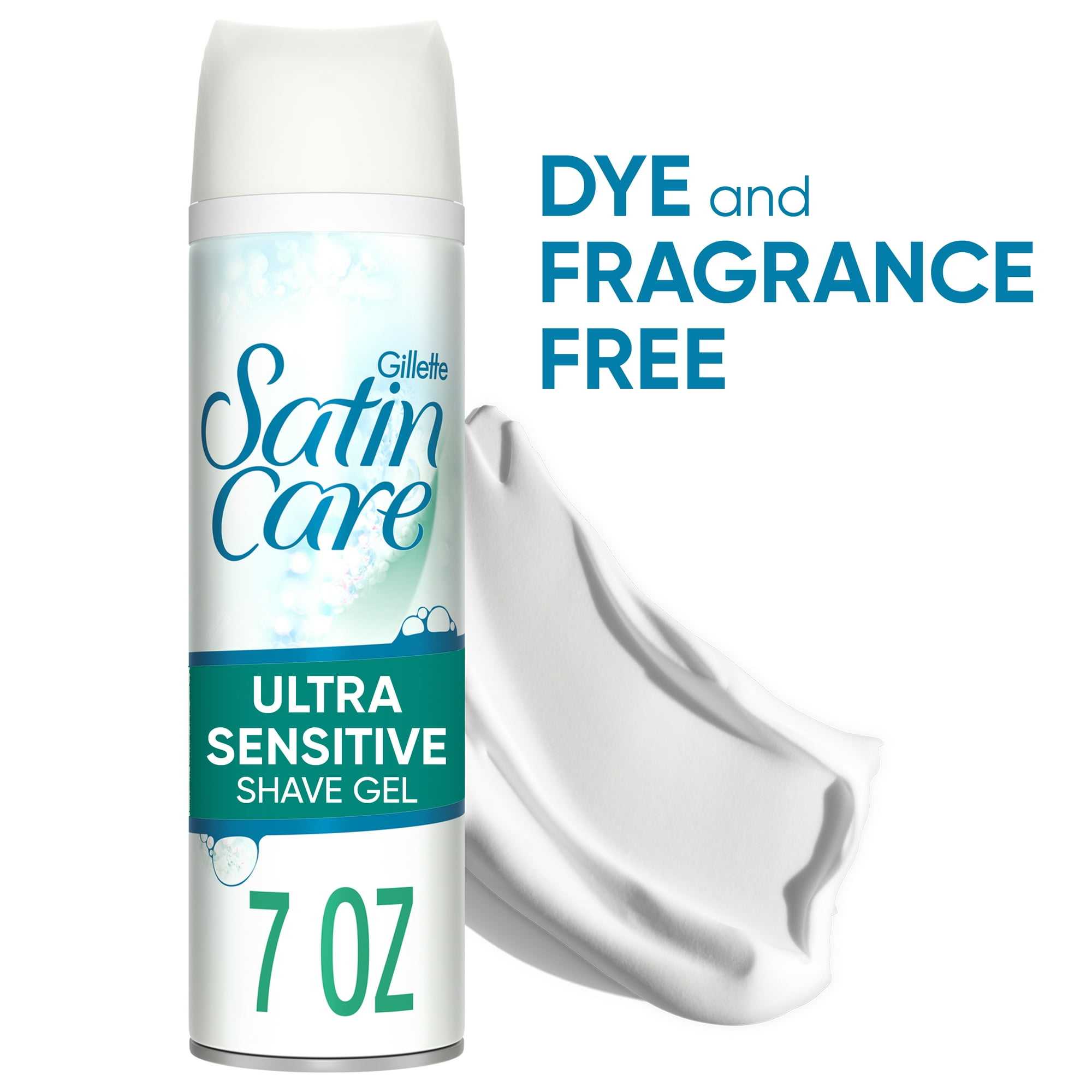 Gillette Satin Care Ultra Sensitive Women's Shaving Gel, Fragrance Free, 7 oz