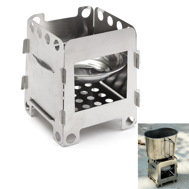 Outdoor Stove Lightweight Folding Wood Stove Pocket Outdoor Cooking Camping by