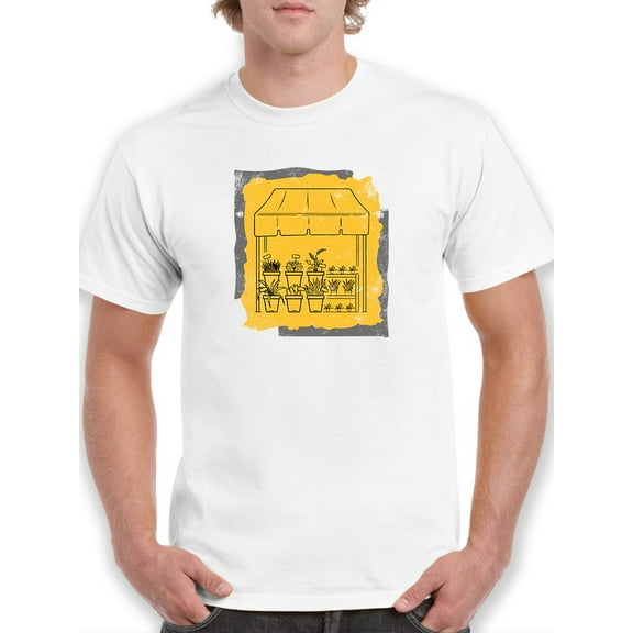 Floristry Sketch Men T-Shirt, Male XX-Large