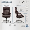 thumbnail image 2 of Pemberly Row Modern Faux Leather Executive Office Chair in Brown, 2 of 12