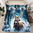 thumbnail image 2 of Erosebridal Hunting Deer Moose Sheet Set Full, Jungle Animal Bedding Full Size, Luxurious, Microfiber 4 Pieces, 2 of 6