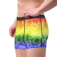 thumbnail image 2 of Sikiie Colorful Tie Dye Print Men's Boxer Briefs, Elastic Waistband Boxer Briefs Leggings-Small, 2 of 5