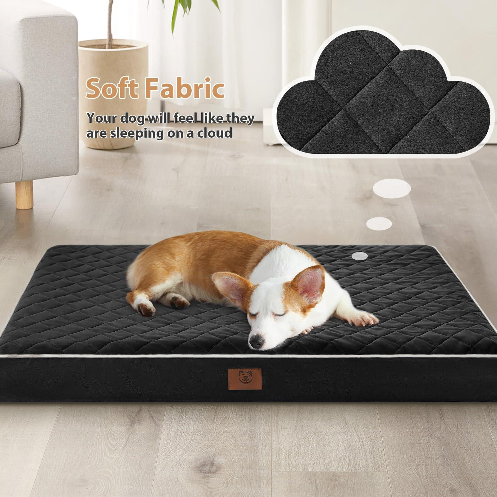 Big Dog Beds Large Sized  Waterproof Extra Dogs Bed With Removable Washable Cover Multi-needle Quilting Crate