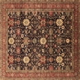 thumbnail image 1 of Ahgly Company Indoor Square Oriental Brown Industrial Area Rugs, 3' Square, 1 of 4
