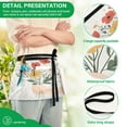 thumbnail image 4 of Yayeee Waist Apron with Pockets for Cooking Waterproof Half Server Aprons, Gray Cute Flower, 4 of 7