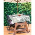 thumbnail image 3 of Fsddascl Sage Green Octopus Coastal Outdoor Tablecloth - 60x84 Inch Rectangle Dining Table Cover, Nautical Coral Starfish Waterproof Outdoor Table Cloth with Umbrella Hole & Zipper for Picnic/Patio, 3 of 7