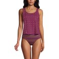 thumbnail image 3 of Lands' End Women's Chlorine Resistant One Piece Scoop Neck Fauxkini Swimsuit, 3 of 3