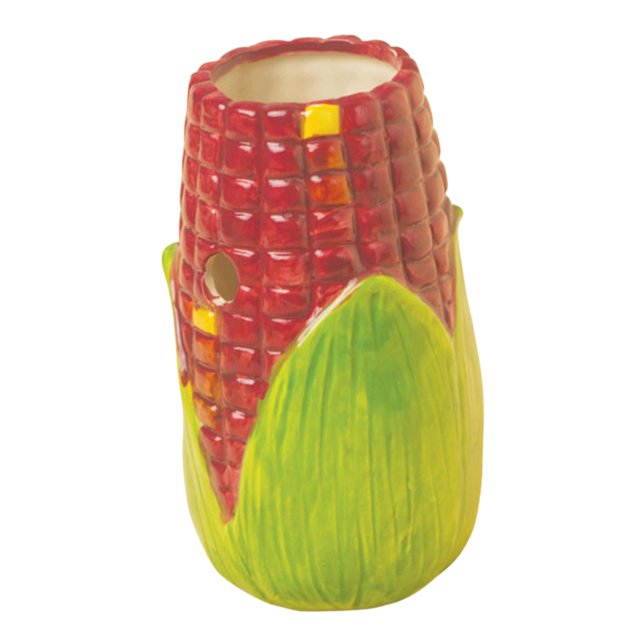 Soporte para bebedero de mascotas pequeño, comedero con forma de maíz, dispensador de agua para hámster, ideal para ardillas y mascotas pequeñas. Rojo violeta