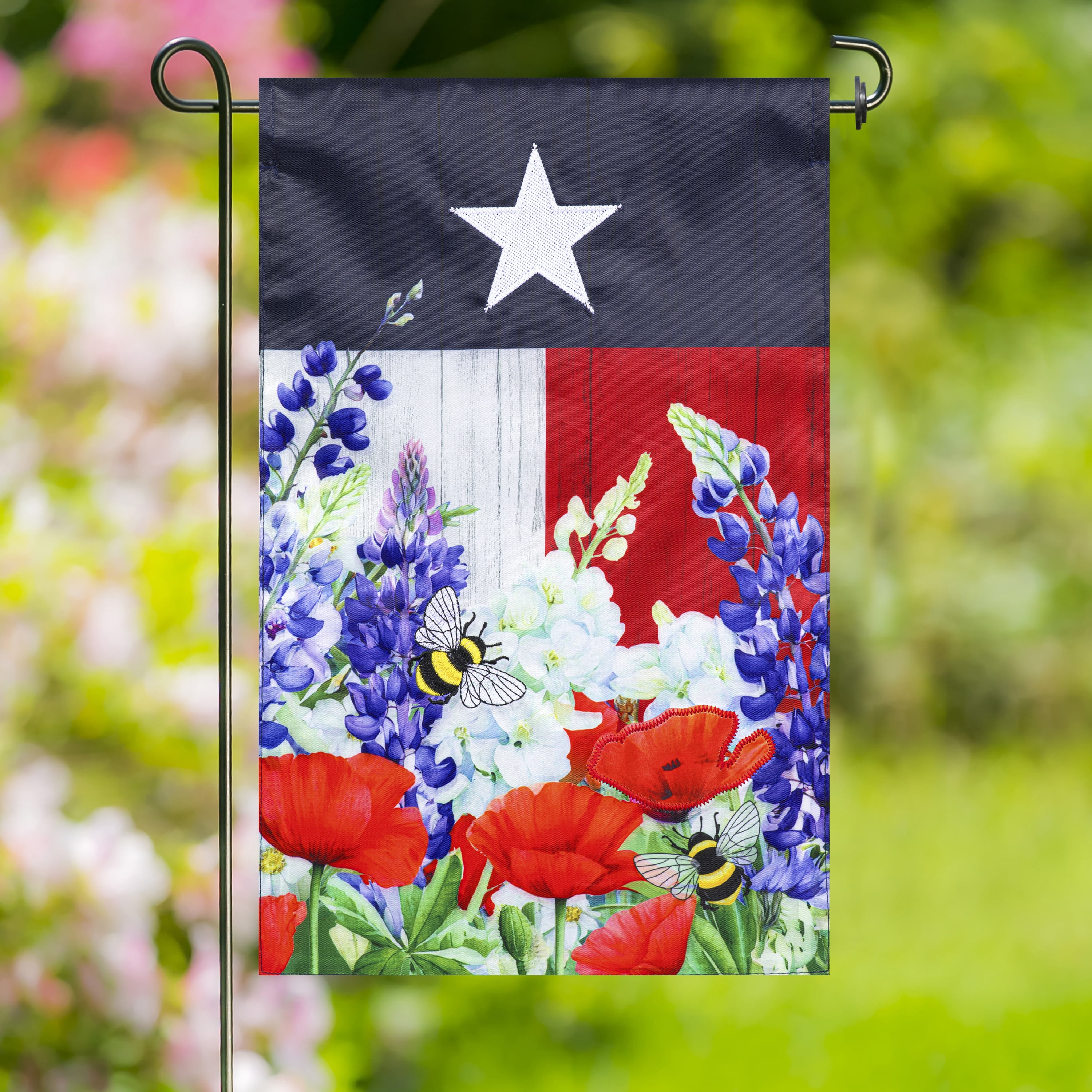 Meadow Creek 11.5" x 18" Spring Texas Floral Outdoor Yard Flag