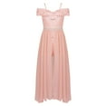 thumbnail image 2 of TiaoBug Flower Girls Sequin Off-the-Shoulder Princess Party Dress Wedding Bridesmaid Prom Ball Gown Light Pink 10, 2 of 6