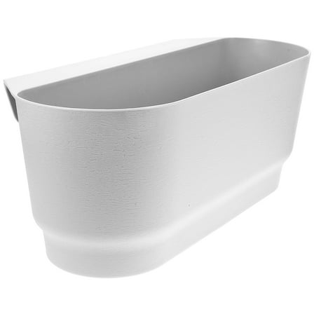 LULULION Deck Planter White Flower Pot Friends and Family Home 1Pack