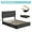 grey, variant on ChaoLink Twin Size Bed Frame with Adjustable Headboard and 2 Storage Drawers, Soft Upholstered Platform Bed FramesDark gray (YS188-5)