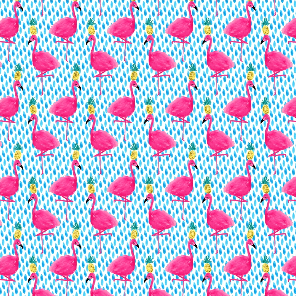Party Flamingos Pineapples Premium Roll Gift Wrap Wrapping Paper