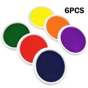 JIELALA 6 Pack Handprint Pads, Washable Ink Color Graffiti DIY Ink Pads Stamps For Kids - Random Color