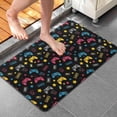 thumbnail image 4 of Blue Controllers Games Icons Black Pattern Bathroom Rugs Mat,Non Slip Microfiber Bathroom Rug,Rubber Backing,Soft Bathroom Mats for Bathroom Floor,Tub and Shower,20x32in(50x80cm), 4 of 5