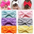 thumbnail image 3 of Grofry Headband Baby Toddler Solid Candy Color Bowknot Bow Stretch Hair Band Accessory, 3 of 6