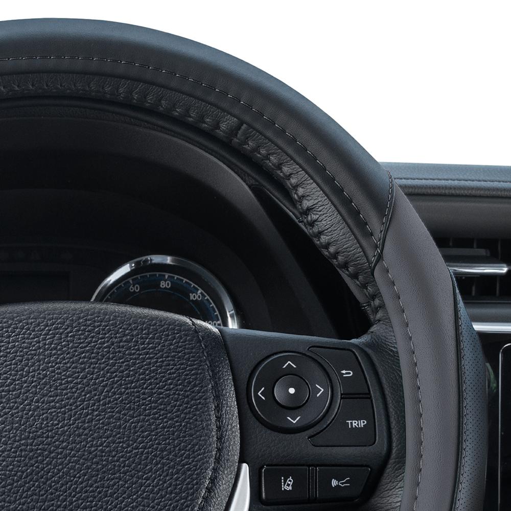 Motor Trend SportDrive Faux Leather Steering Wheel Cover, Black photo 4
