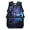 Rainbow Wolf Pattern, variant on Uourmeti Rainbow Wolf Pattern 17 Inches Travel Bags for Kids, Polyester Multi-Pocket Backpack for Hiking School
