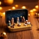 thumbnail image 2 of Mini belén navideño en caja de hojalata | Figuras de la Sagrada Familia de bolsillo | Decoración religiosa de resina pintada a mano | Tamaño compacto para viaje | Regalo navideño para familias y, 2 of 8