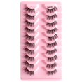 thumbnail image 1 of Natural Half Lashes Short Wispy Faux Mink Lashes Fake Eyelashes 10 Pairs, 1 of 5
