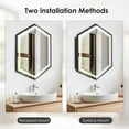 thumbnail image 2 of 34"x 24" Bathroom LED Mirror Medicine Cabinet with Lights, Recessed or Wall Mounted Bathroom Vanity Mirror with 2 Adjustable Storage Shelves, Defogger, Dimmable, Memory Function,Black, 2 of 8