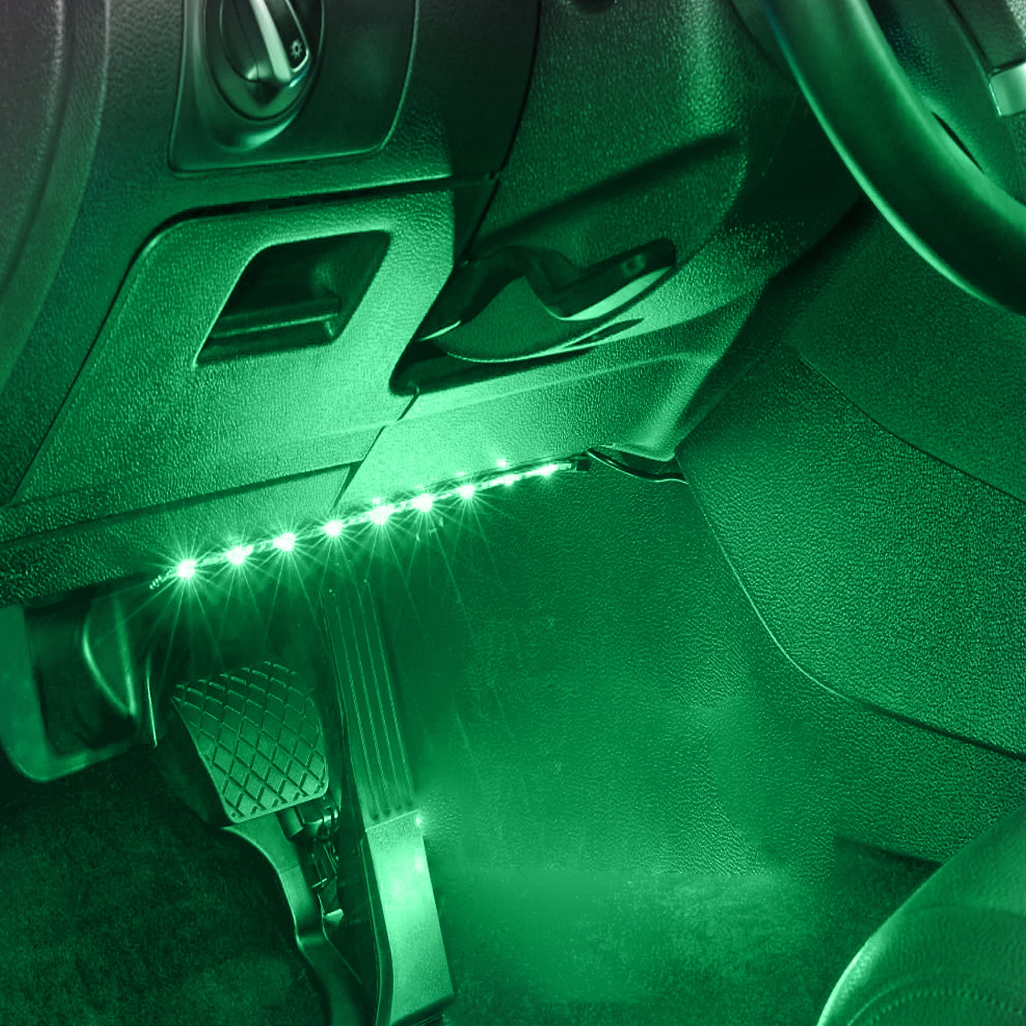 Monster LED Multicolor Automotive Interior Accent Lights, Customizable with Remote, 2-Pack