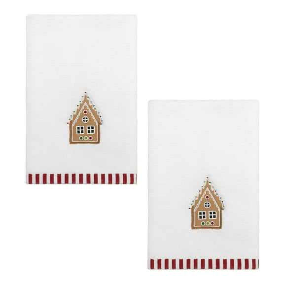 Avanti Gingerbread Man 2-Pack Fingertip Towel Set