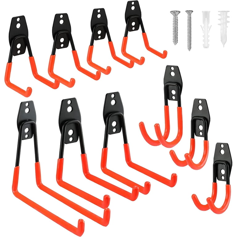 ValueMax 10 Pack Garage Storage Hooks, Black Steel photo 1