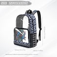 thumbnail image 7 of COEQINE Clear Backpack Heavy Duty for School Transparent PVC & Polyester Backpack 17 Inch Large Daypack Schoolbag Work Bag with Multiple Pockets for Women, Mandala Koi Fish Blue, 7 of 7