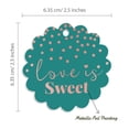 thumbnail image 6 of Inkdotpot 100 Pack Real Rose Gold Foil Paper Tags Love Is Sweet Wedding Favor Hang Tags, 6 of 7