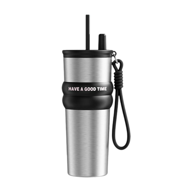 Taza de viaje aislada Taza de viajes de gran capacidad Regalos para las mujeres él su taza de café de 710 ml de fugas para el picnic de la oficina del plata