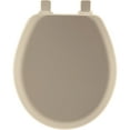 thumbnail image 3 of Mayfair Cameron Beige Round Enameled Wood Toilet Seat, 3 of 5