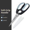 thumbnail image 4 of Farberware Soft Grips Stainless Steel Kitchen and Herb Scissor/Shear Black, Blue Accents, 4 of 12