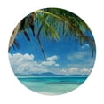 thumbnail image 4 of WYYP Palm Tree Beach Round Table Cover 100% Polyester Fiber Outdoor Picnic Camping and Indoor Kitchen Dining Party White, 4 of 8