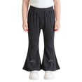 thumbnail image 6 of Tween Clothes Girls Flare Dress Pants Kids Bootcut School Uniform Slacks with Half Elastic Waist, 6 of 6