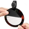 thumbnail image 2 of Halloween Spider Web 2Pcs PU Leather Round Luggage Tags with Privacy Cover and Name ID Tag for Suitcase, Handbags, Backpacks, School Bags, 2 of 6