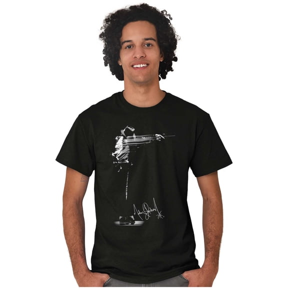 Michael Jackson Signature Autograph Crew Neck Short Sleeve Graphic Tee Brisco Brands S