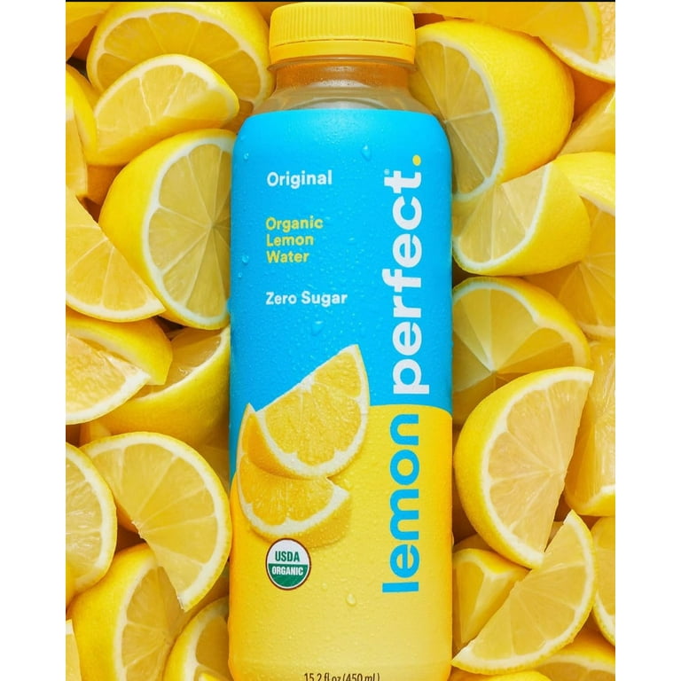 Zero Sugar Organic Lemon Water Variety Pack – 15.2 fl oz Bottles, 15 Count – Peach, Lime, Blueberry, Original