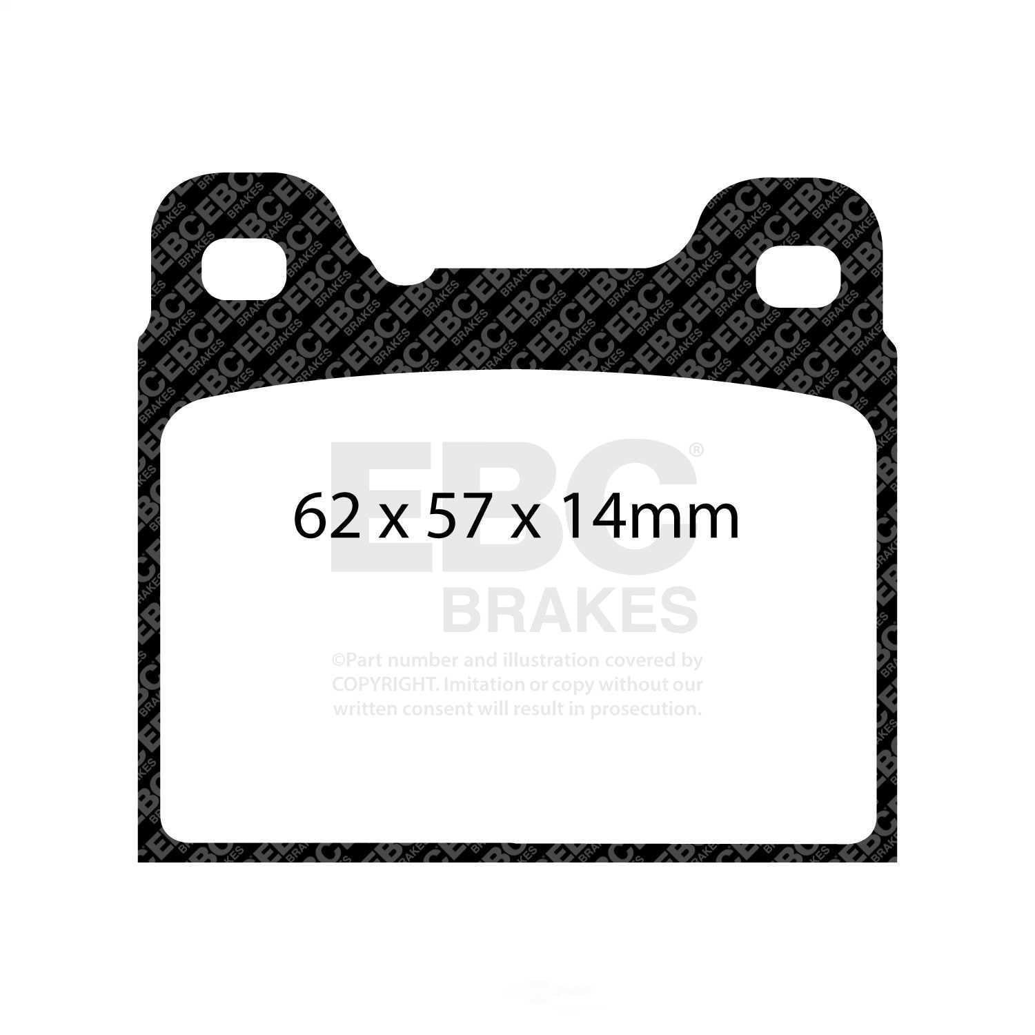 EBC Brakes Redstuff Premium Fast Street Pad For All Engine Sizes Fits select: 1991-1995 VOLVO 940, 1992-1997 VOLVO 960