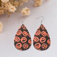 thumbnail image 4 of Colgante de cuero de doble cara de Halloween, pendientes colgantes, 4 of 5